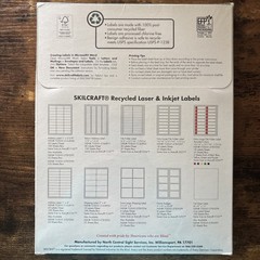 NEW 100 Sheets Skillcraft Address Labels 1″ x 4″, 2000 Qty Laser Inkjet Printer