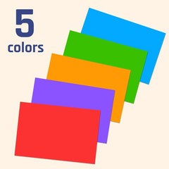 250 Pack, Colored Labels Stickers, for Moving Boxes – 5 Colors, 3″ x 2″
