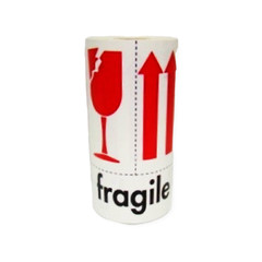 4×6 Fragile Broken Glass This Side Up Arrow Ship Pallet Labels (2) RLS of 200 EA