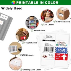 2×4 Address Labels, 500 Matte Printable Sticker Labels for Mailing Labels, Fr…