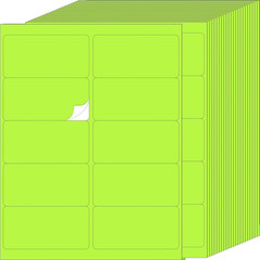 2″ X 4″ Colored Labels Stickers 24 Sheets, 240 Labels for Laser/Inkjets