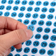 5000PCS Number Stickers 1-100 Round Dot Labels 0.4 Inch Removable Inventory