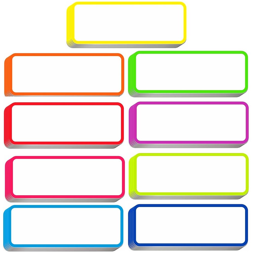 54 Pcs Magnetic Dry Erase Labels Colorful Name Tags for White Board Refrigerator