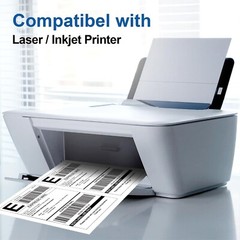 200 Shipping Labels 8.5″×5.5″ Half Sheet 2 Per Sheet Self Adhesive Blank Labels