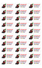 Personalized Santa Driving Retro Truck Theme Address Labels Sticker 2.625inx01in