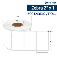 50Rolls 2″ x 1″ Direct Thermal Label Compatible with Rollo Zebra Nelko Printer