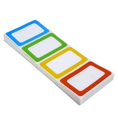 Plain Name Tag Stickers Colorful Border Name Tag Labels – 200 Stickers (3.5 x…