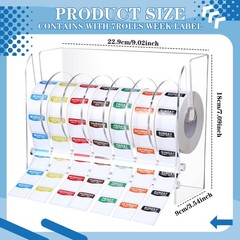 7000 Pcs Day of The Week Labels Food Labels with Adjustable Label Dispenser M…