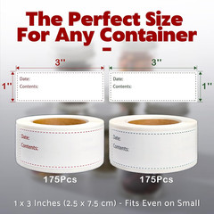 350Pcs Removable Freezer Labels for Food Storage,1X3 Inch Stickers,Refrigerator