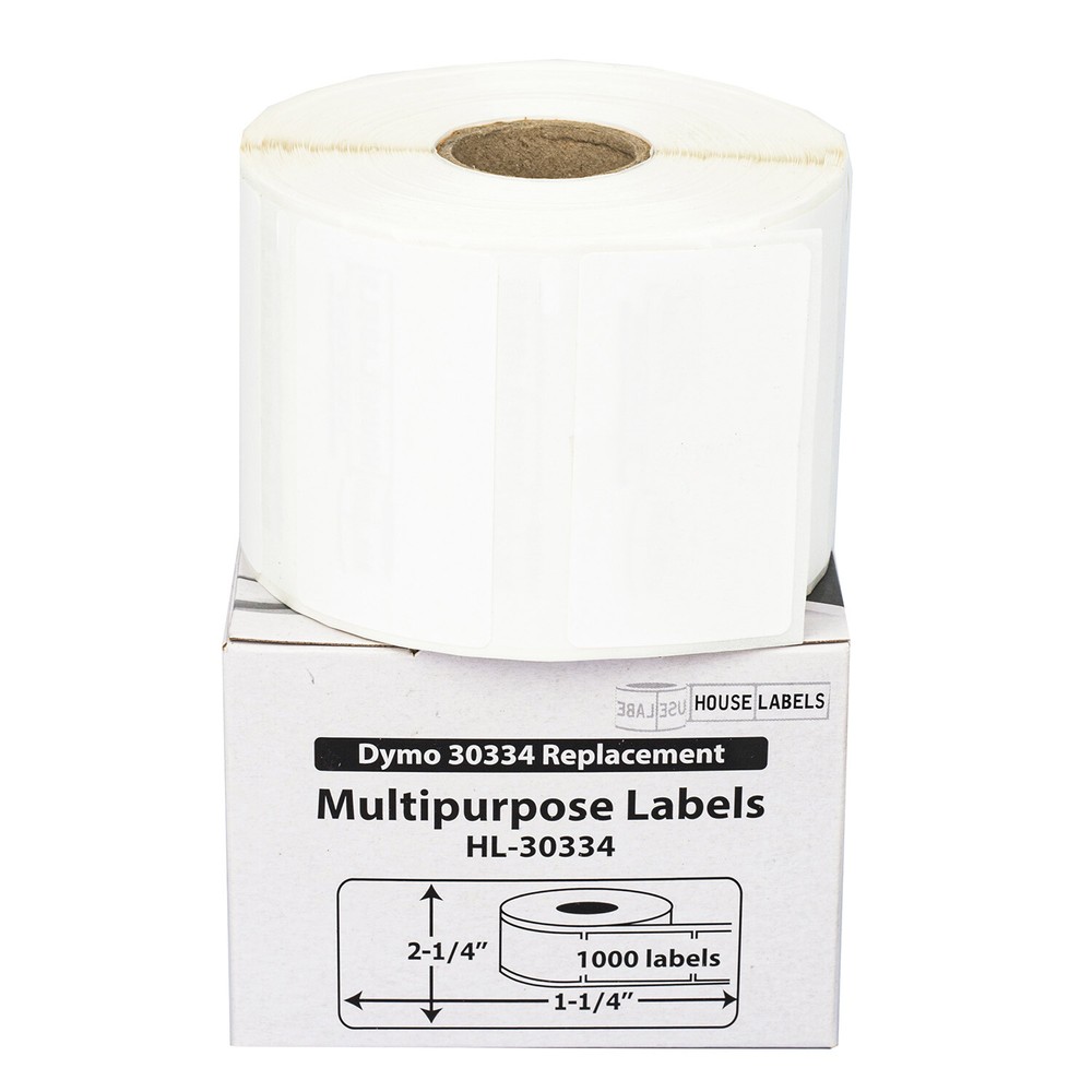 DYMO LW 30334-S POLYPROPYLENE SYNTHETIC WATERPROOF Labels – (9) Rolls of 1000