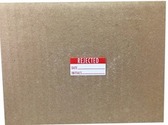 White and Red Rejected Labels, 3/4 x 1 1/2 Inch Adhesive Stickers, 500 Total …