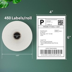 200 Rolls 4″x6″ Direct Thermal Labels 450 Per Roll For Zebra Eltron 2844 ZP-450