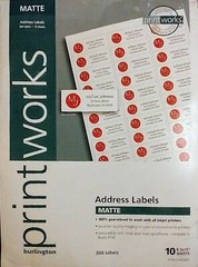 PrintWorks Address Labels for Inkjet or Laser Printers Copiers, White 300 Labels