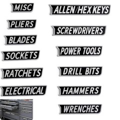 12 Pack Magnetic Toolbox Labels, 3DPrinted & Reusable Organizers for Steel To…