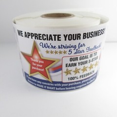 1 Roll of 350 eBay Thank You for Your Purchase Shipping Labels Stickers 3″ x 2″