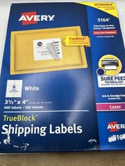 Avery Easy Peel Mailing Label – 3.33″ Width X 4″ Length 6/sheet Permanent