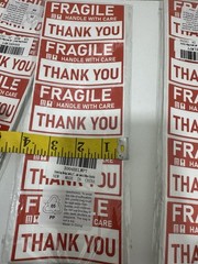 4 X 2 Inch Handle Care Fragile Stickers Shipping Moving Glass 480 Count See Desc