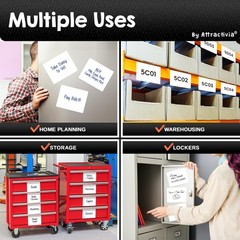 Dry Erase Magnetic Labels 7.3 x 5.6 in, Dry Erase Magnets, 20-Pack, White Era…