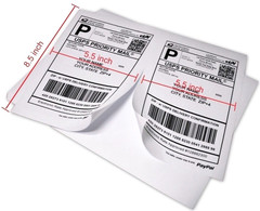 Premium Thick Shipping Labels 8.5″ x 5.5″ Half Sheet 2 per Sheet Self Adhesive