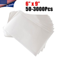 50-3000 6×9 Clear Envelope Pouches Plastic Self Adhesive Shipping Label Packing