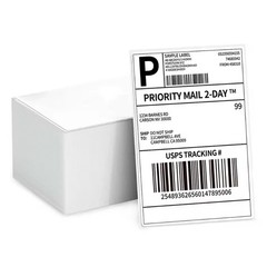 1000 4″x6″ Fanfold Direct Thermal Shipping Labels Perforated for Zebra & Rollo