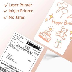 Full Sheet Shipping Labels 8.5×11 Blank White Sticker Paper 500 Sheets for La…