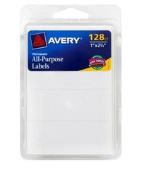 2 Pack Avery All Purpose Labels 1” X 2.75″. 256 Count.