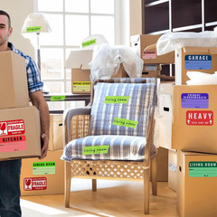 Large Moving Labels for Boxes Color Coded, 460 Stickers for Home Moving Supplies