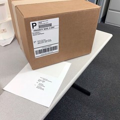 50 Laser /Ink Jet Labels Click-N-Ship with Peel Off Receipt -Perfect for USPS!