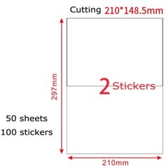 100 Half Sheet 8.5″ x 5.5″ Shipping Printer Labels Laser STRONG Self Adhesive