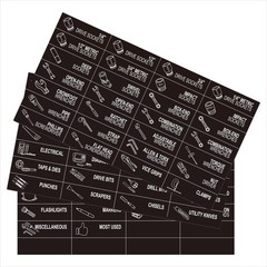 84 PCS Magnetic Labels for Iron Toolbox: 3.2×1 Tool Chest Drawer Labels