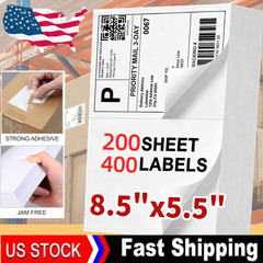 400x Shipping Labels 8.5×5.5 Half Sheet Self Adhesive 2 Per Sheet US STOCK~