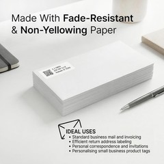1.75″ X 0.5″ Matte White Return Address Labels 250 Sheets, 20000 Stickers Mai…