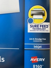 Avery 8160 Easy Peel Address Labels for Inkjet Printers 30 Label Per Sheet