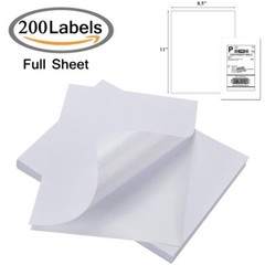 200 Full Sheet Shipping Labels 8.5″X11″ Blank Self Adhesive Laser inkjet Printer