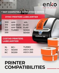 enKo [6 Rolls, 2100 Labels] Address, Shipping & Barcode Labels 30252 – Orange…
