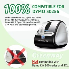 30256 Address Label 2-5/16″ x 4″ For DYMO LabelWriter 400 450 Duo XL XL+ 4XL