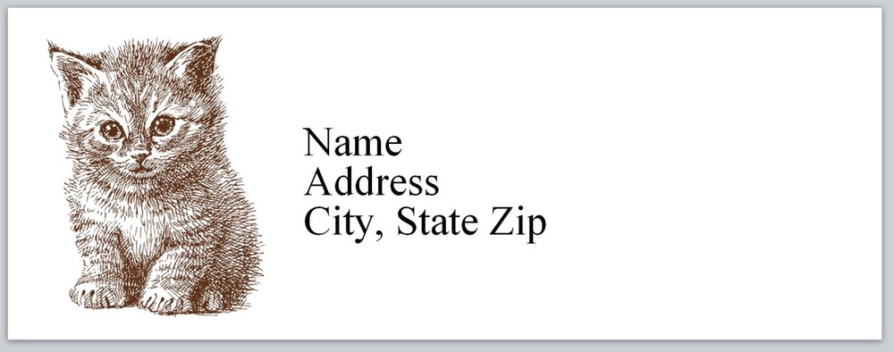 Personalized Address Labels Cute Sweet Kitten (Bx 333)