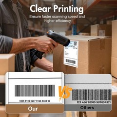 Thermal Direct Labels – 4 x 6 inches Per Fanfold Labels – Pack of 500 Perfora…