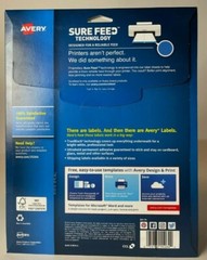 Avery TruBlock 15264 Shipping Labels 3 1/3” x 4” Altra Hold Lazer Inkjet~New~