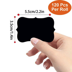 120pcs Chalkboard Labels Stickers Set Erasable Waterproof Tags Roll – NEW