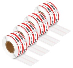 4Rolls 9/16″ x 3 7/16″ Red Stripe 2-Up File Folder Labels 30276 For DYMO LW 450