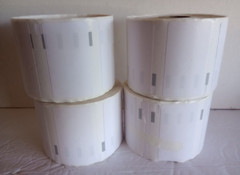 2 1/4″ X 1 1/4″ Labels (4) Rolls White New – No Packaging