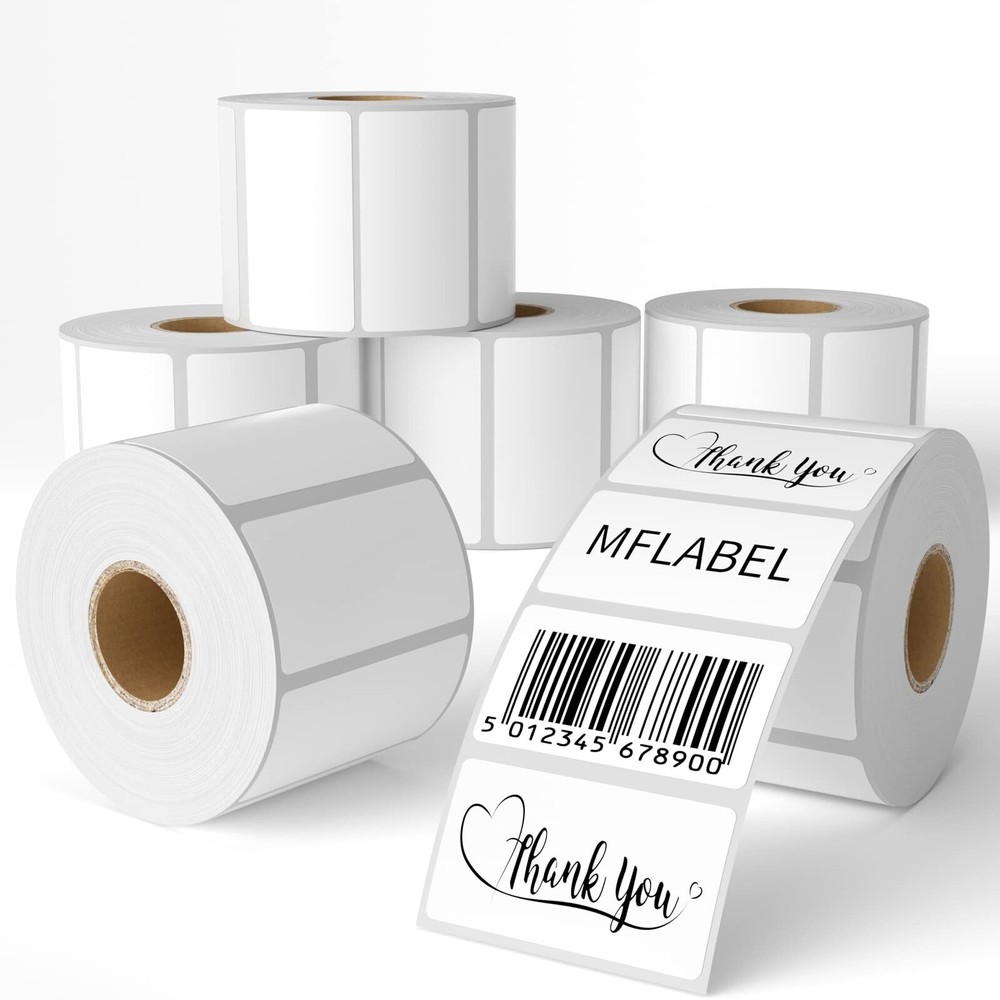 MFLABEL 2-1/4 x 1-1/4 Inch Direct Thermal Perforated Shipping Labels, 2.25×1….