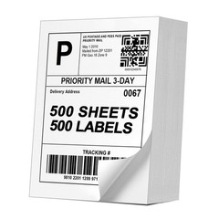 500 Full Sheet Shipping Labels 8.5″x11″ Self Adhesive Blank Label Laser & Inkjet