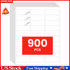 Printable Address Labels, 1″ X 2-5/8″, 900 Labels, 30 Labels per Sheet, Mailing