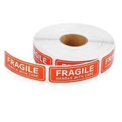 Fragile Handle With Care Sticker Warning Label Package Mailing Logo 250pc Roll