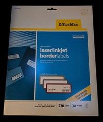 Brand New Lot of Office Max Laser / Inkjet Border Address Labels 1″ x 2 1/2″