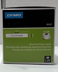 DYMO 30327 LabelWriter 1-UP File Folder Labels 9/16 x 3 7/16 White