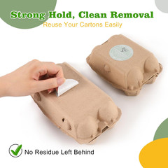 500PCS 2 Inch Egg Carton Stickers, Farm Fresh Unwashed Eggs Labels with Date Spa